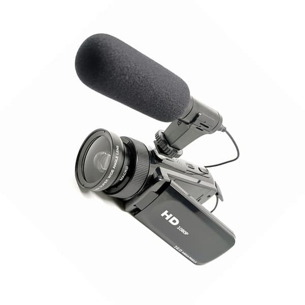 HD-digitalkamera med mikrofon og vidvinkellinse