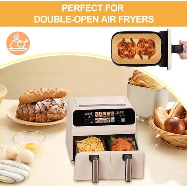 Bakplåtspapper 100 st Bakplåtspapper Airfryer, bakplåtspapper för varmluftsfritös_qq