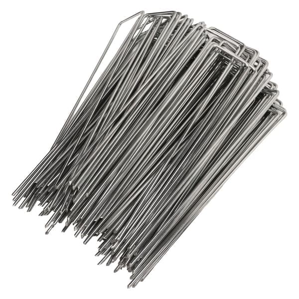 U-formede galvaniserte hagepinner - 100 pakke - 3 mm tykkelse