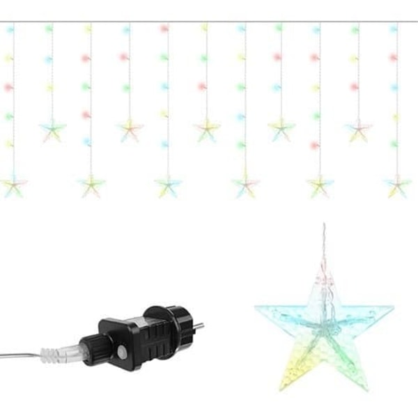 Gardinslynge / Lysslynge 108 LED - Multifarvet - 250x90cm_QQ