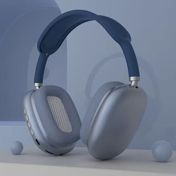 Nya P9-Max TWS Bluetooth Hörlurar Trådlösa Over-Ear Grå
