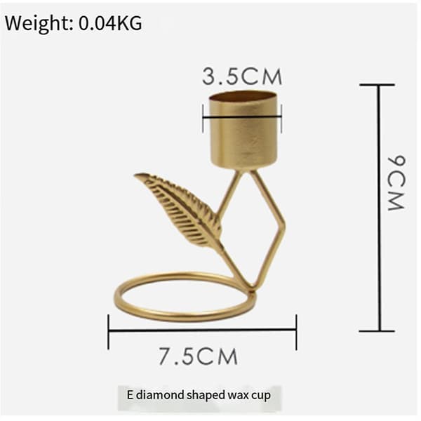 QQ-Metallsmidd lysestake, bladlysestake, lysestaker for bryllup julemiddag R