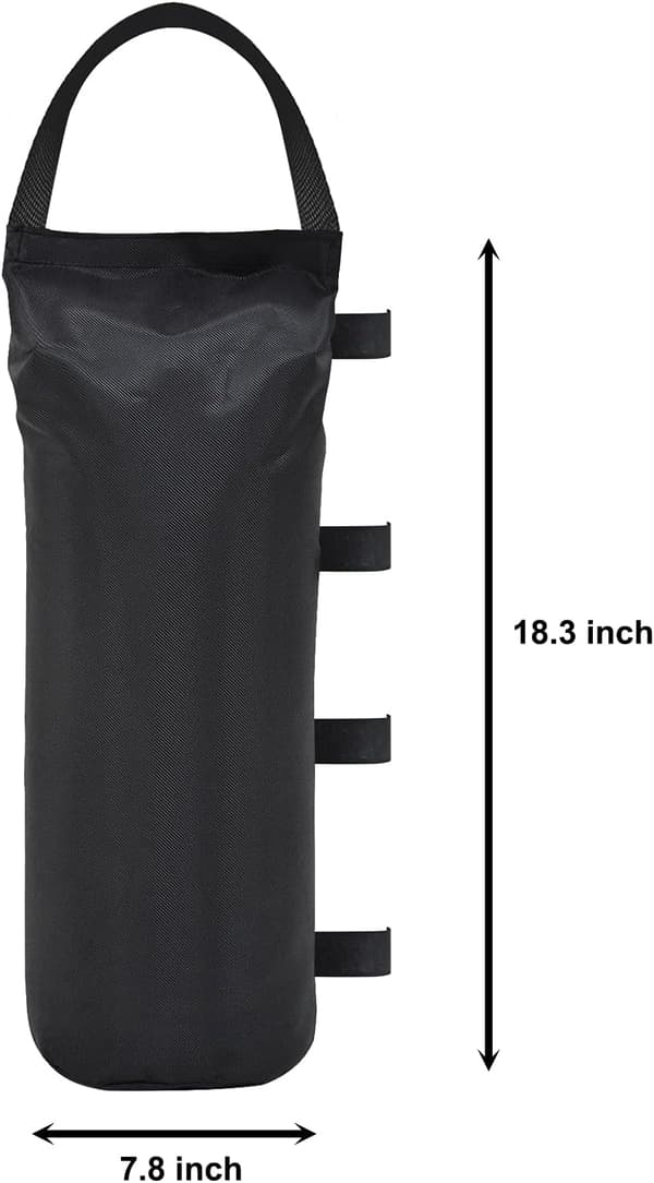 4-pack, Svarta Sandsäckar för Extra Stora Pop Up-tält, Viktkapacitet för Ez Pop Up-tält Utomhus