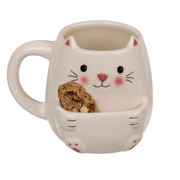 Kakemugg / Kopp med rom for kjeks - Katt_QQ