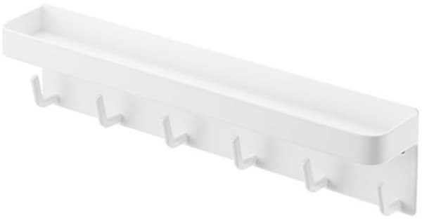 Nøgleorganisator, nøglekrog, 6 kroge, selvklæbende, hvid