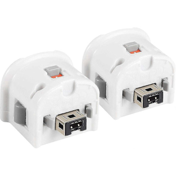 2 Motion Plus Adapter Sensor til Wii Remote Controller, Motion Plus Adapter Accelerator Erstatning til Wii Motion Plus Adapter-God White