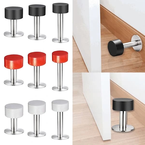 QD-Dørstopper Gummi Sort 60MM Sort Black 60mm