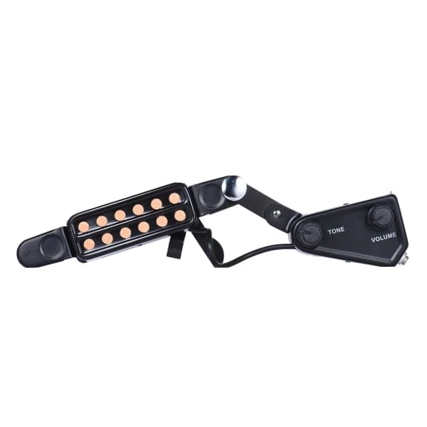 12-huls mikrofon til akustisk guitar Sort