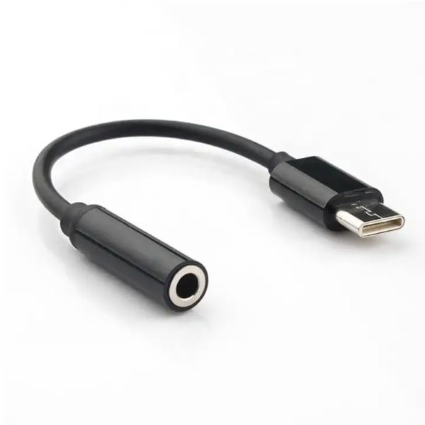 \"QD\" USB-C til 3,5 mm adapter - Passer til alle Samsung-modeller (S21, S22, S23, S24 etc.) SORT