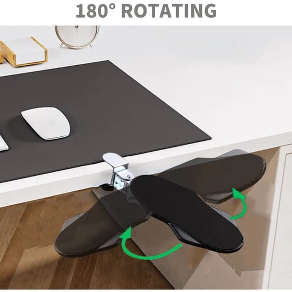 Ergonomiskt armstöd för skrivbord, 180° roterbart handledsstöd, E
