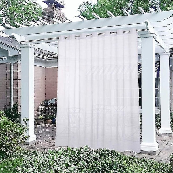 QD-2 stk Utendørsgardiner for Uteplass Avtakbare for Enkel Vanntett Transparent Gardin for Veranda Hage Lysthus