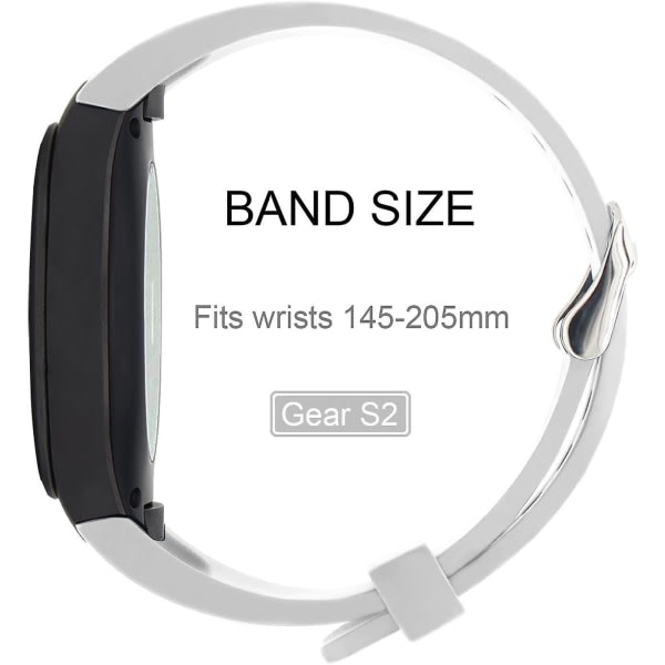 Band för Samsung Gear S2soft Silikon Sports Style Ersättningsrem Vit
