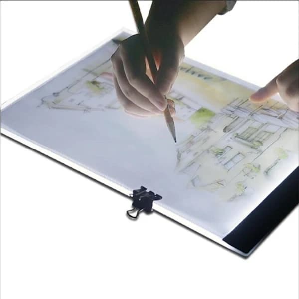 A4 LED Ritetavle - Lysbord / Lysplate - Portabel Hvit
