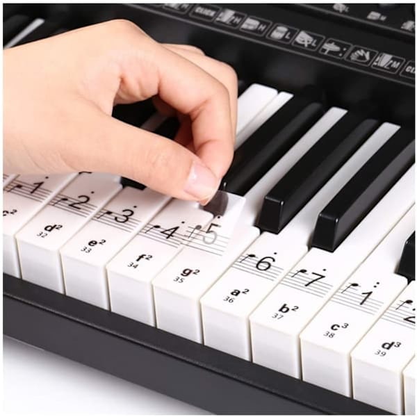 Note klistremerker for piano / keyboard pianotangenter_qq