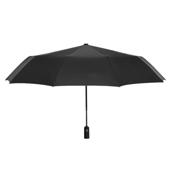 Paraply, Kompakt - 105 cm - Sort / Lilla