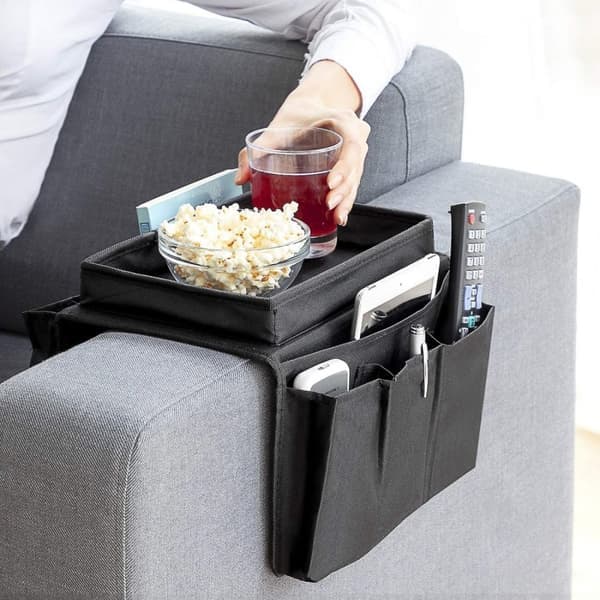 Soffarmstödsbricka - Flexibel bricka för drycker och snacks på soffans armstöd