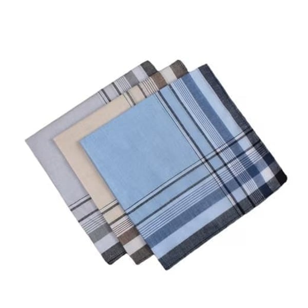 Näsdukar 10-pack Herrnäsdukar 100% bomull Näsdukar 38 cm x 38 cm_qq