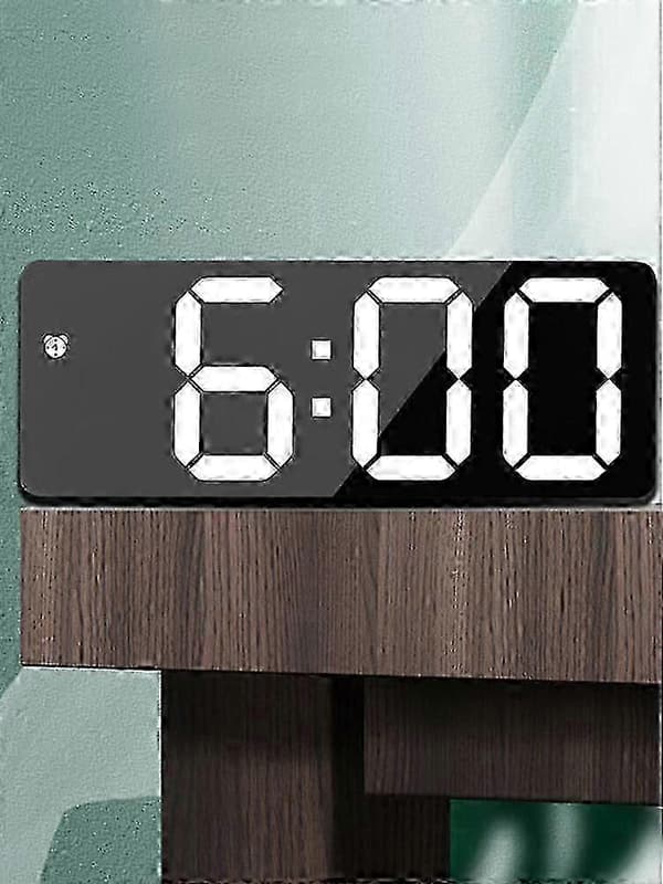 LED Electronic Alarm Clock with Dual Power Supply and Voice Control - Simple Style Clock with Date, Time, Temperature, and Snooze Function Red