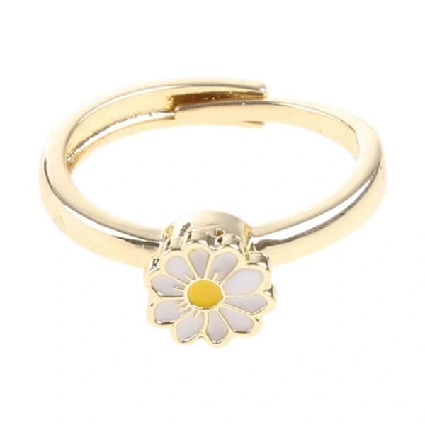 Daisy Blomma Meditationsring Lindrer Angst Stress Roterbar Båndring Gaver