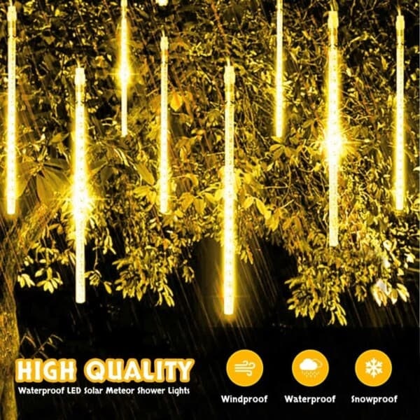 Tree Lighting Solar – Hanging Light Chain for Trees Meteor_qq