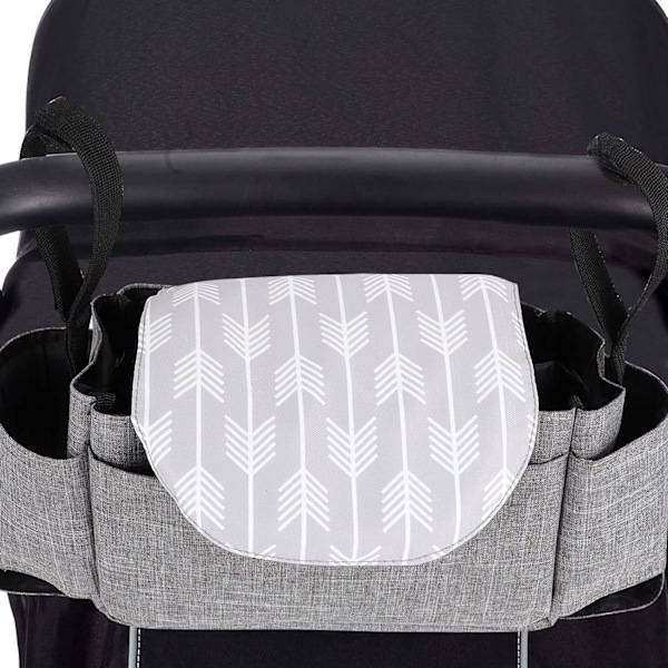 [QD] Barnvagnsorganisatör Väska med Mugghållare Blöjförvaringsväska Buggy Organizer