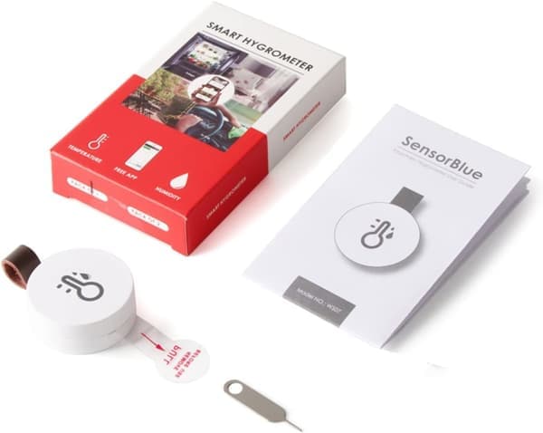 Smart Bluetooth 5.0 mini elektronisk termometer och hygrometer med datalagringsapp – termometer lämplig för apotek och barnrum