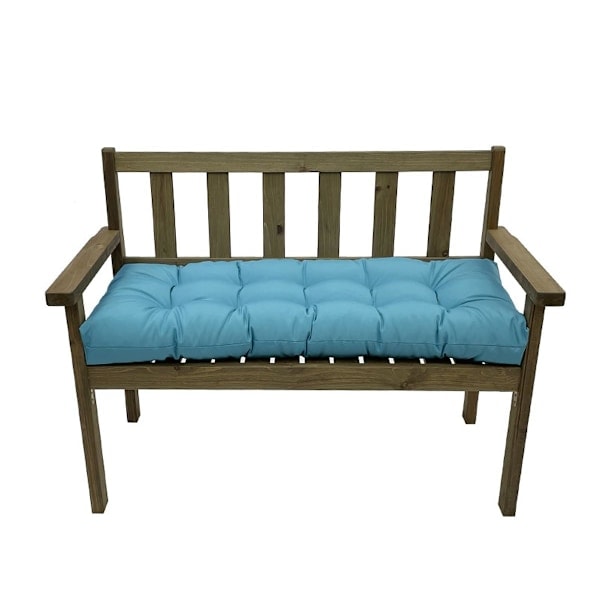 QD-Havebænk hynde 2 eller 3 sæder, 8 cm tyk vandtæt siddehynde erstatningshynde, blå, 100 x 50 cm