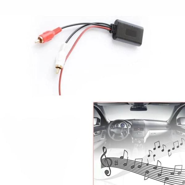 Bluetooth AUX-mottakermodul 2 RCA-kabeladapter Bilradio Stereo