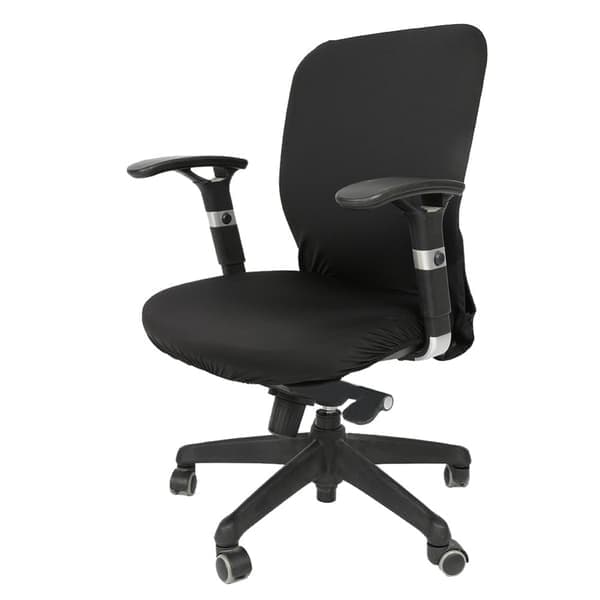Elastisk Stretch Stoff Stoltrekk for Kontorstoler (Svart)