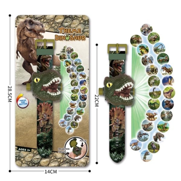 \"QD\" Tyrannosaurus rex sarjakuvaprojektiokello