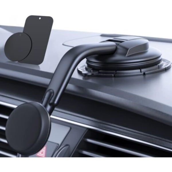 QQU-Biltelefonholder [Kraftige Magneter] for Dashbord og Vindusvisker Sugekopp Telefonholder Egnet for iPhone Android Bilholder