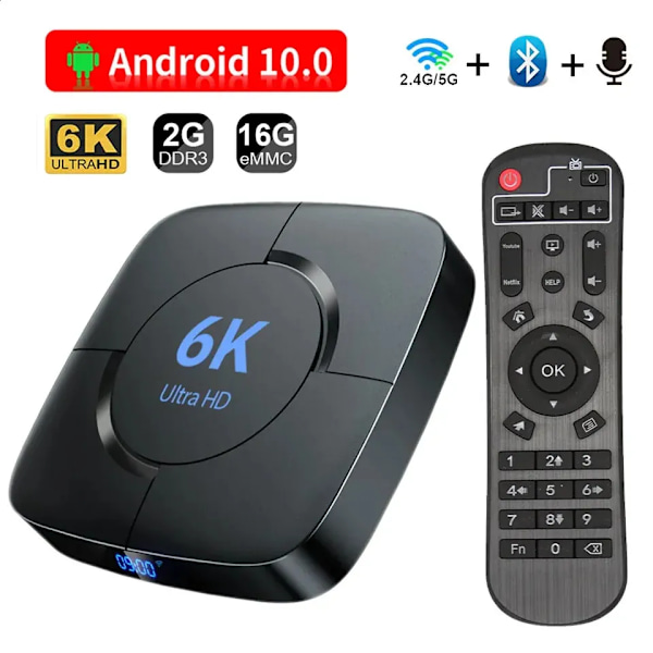 QD+HONGTOP Smart TV Boks Android 10 6K Allwinner H616 Støtte 2.4G/5GHz Wifi Bluetooth 6K 4K HD Video Media Player Set Top Boks 250121