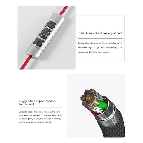 Erstatningslydkabel for MOMENTUM-hodetelefoner Bluetooth-ledning Headset-kontakt Lydkabel med
