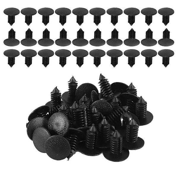 30 kpl 9mm x 8mm Reikä Muovi Auto Puu Kiinnitysklipsit Niitit Pidike[qu)