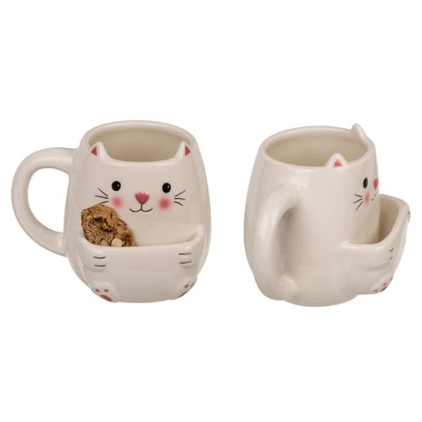 Kakemugg / Kopp med rom for kjeks - Katt_QQ