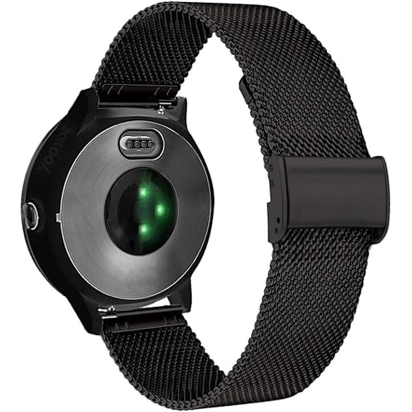 [QD] Klokkereim for Garmin Venu 2 Plus/Venu Sq/Vivoactive 5 / Vivomove 3, rustfritt stål metallnett 20mm hurtigutløser armbånd