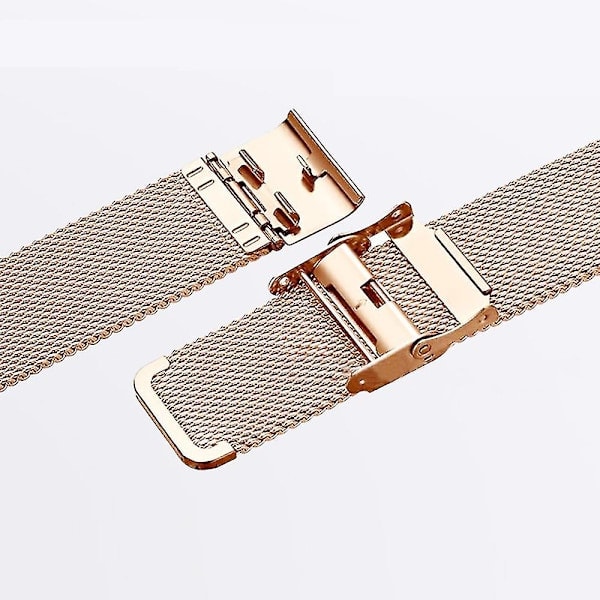 QD-12 14 16 18 20 22 mm Milanese Loop Hurtigfeste Armbånd i Rustfritt Stål for Menn Kvinner Mesh Metall Erstatningsarmbånd Klokkearmbånd Gull Gold 15mm