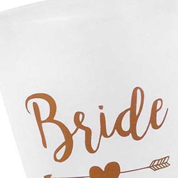 QD-12 kpl Team Bride Muovimuki Polttarit Läpinäkyvät Mukit Set