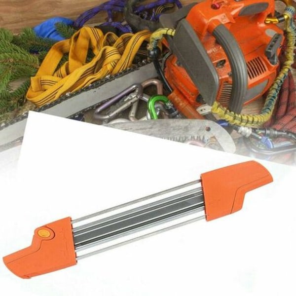 #QD#i 1 Easy File moottorisahan teroitin 3/8\"/4,0 mm, moottorisahan jako Nopea hampaan teroitussarja kahvalla, sopii kaikkiin merkkeihin Chiansaw 3/8\" jako Chian