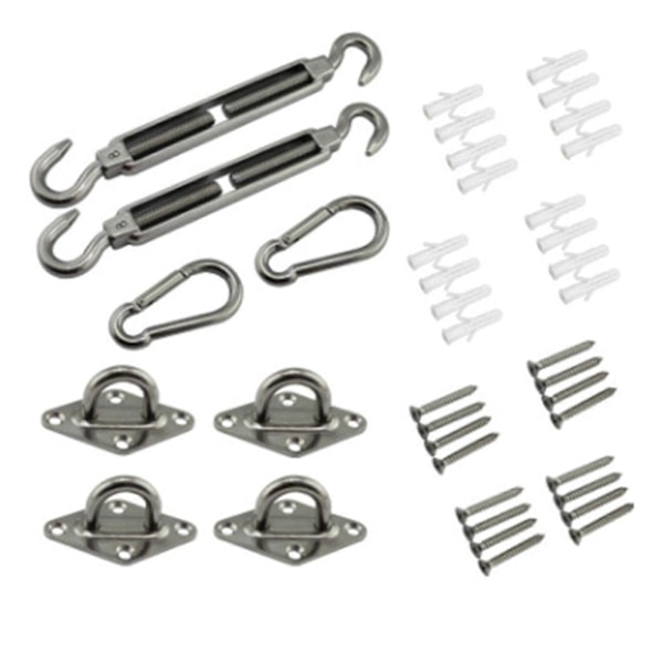 Utendørs Terrasse Rektangel Markise Festesett Rustfritt Stål for Solseil Baldakin Montering Kraftig Solseil Maskinvare_ufo Correct 6mm set