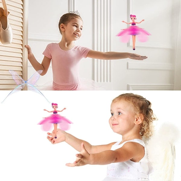 QD-Magisk lentävä keijuprinsessanukke, lentävät keijunukkelelut tytöille, Sky Dancers lentävät nuket lentävät lelut