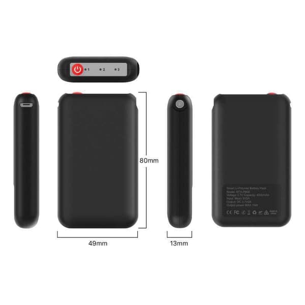 Batteriopvarmede strømper 4000 mAh Sort M_qq