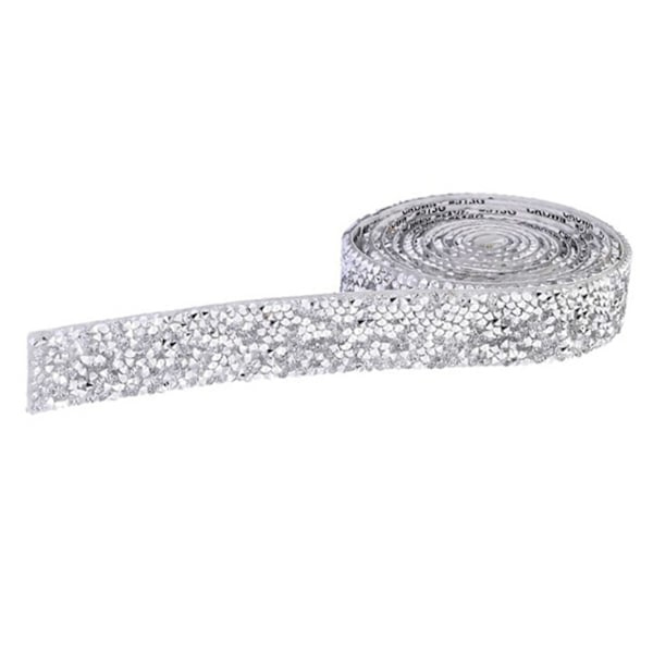 \"QD\" Ljusstark Rhinestone-band med självhäftande baksida, glittrande och utsökt dekorativt Rhinestone-band för bröllopsklänningar och hantverksprojekt