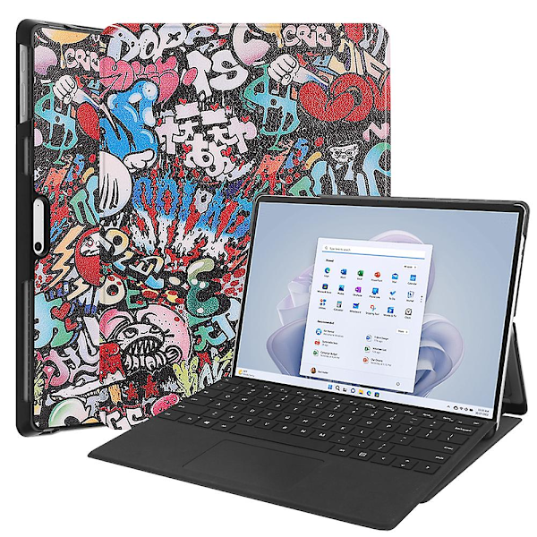 \"QD\" Kreativt Mønsteretui Kompatibelt Med Microsoft Surface Pro 9 2022 13 Tommer