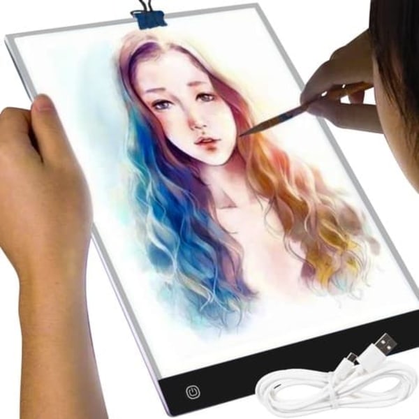 A4 LED Tegnebrett - Lysbord / Lysplate - Portabel_QQ