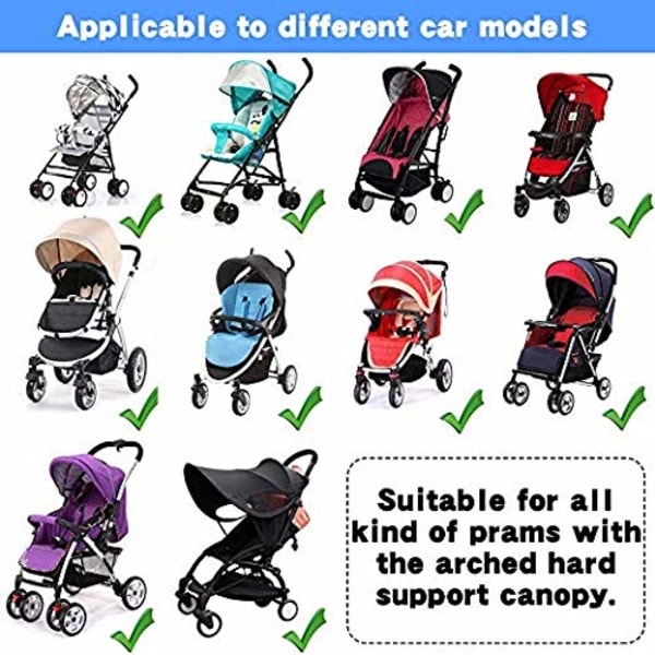[QD] Baby Barnvagn Solskydd UV-skydd för Barnvagnar Bil
