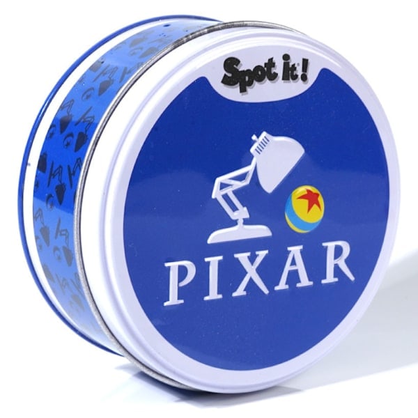 \"QD\" Dobble Pixar, Hurtigt Reaktionskortspil, Alder 4+, 2-8 Spillere, 20 Minutters Spilletid