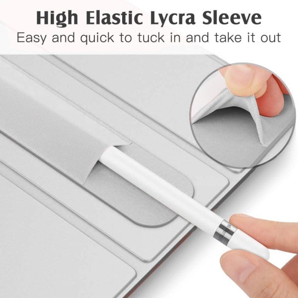 [QD] 2 kpl yhteensopivia Apple Pencil -koteloita - harmaa. Irrotettava elastinen nahkahiha tasku