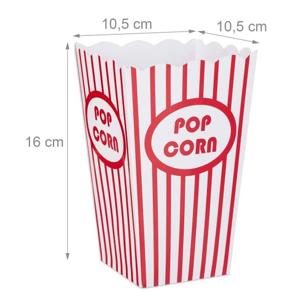 Popcornpussit, 72 kpl, punainen/valkoinen