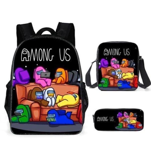 Ryggsäck Among Us Skolväska 3-pack_qq